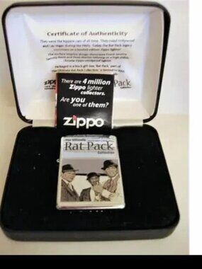 2004 Limited Edition Frank Sinatra Rat Pack Monochrome Zippo Lighter